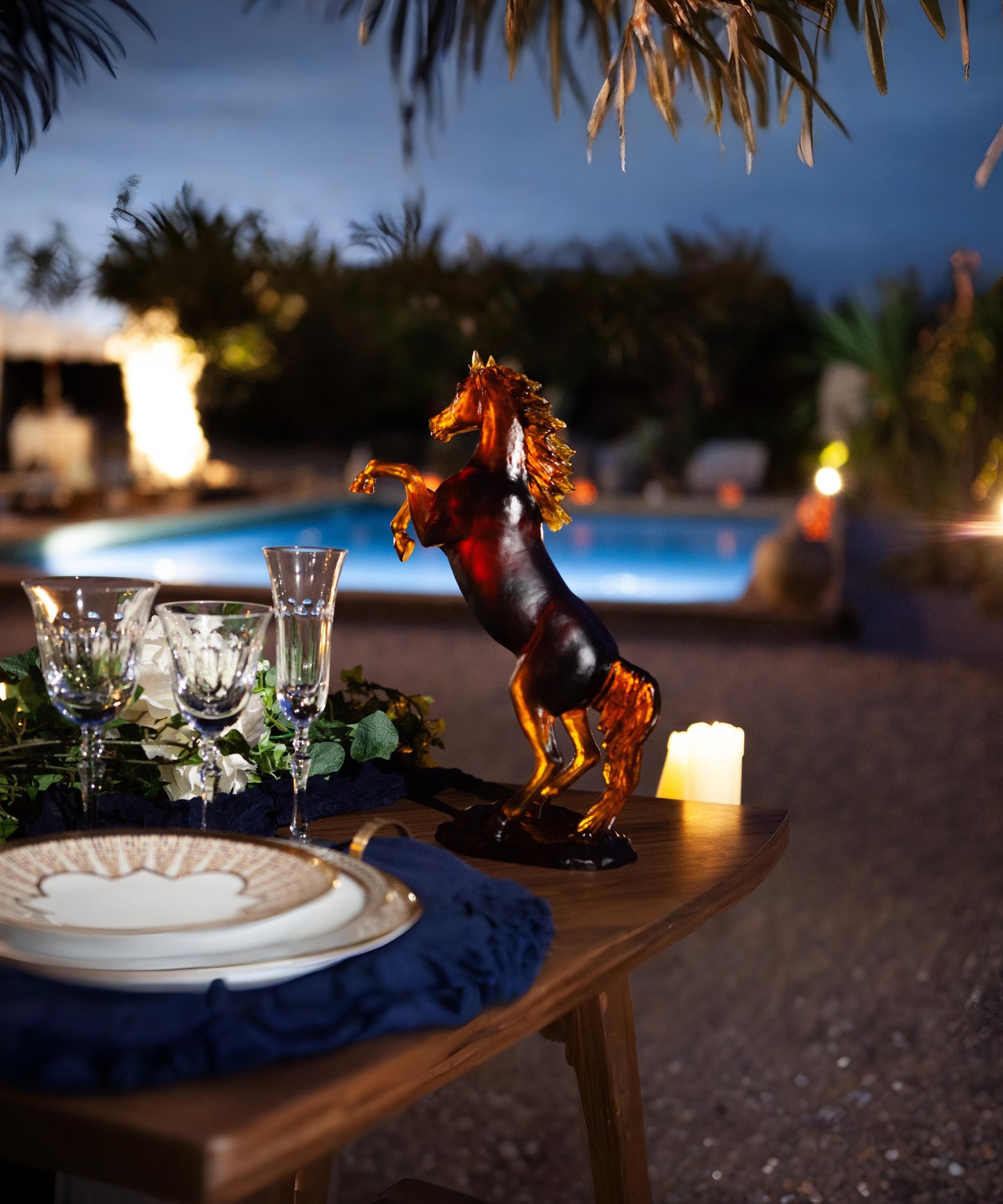 Cheval fougueux Ambre brun 500ex