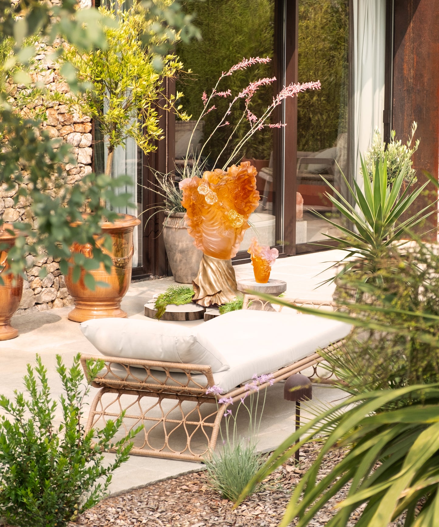 Rose Royale Vase moyen modèle 225ex - Daum