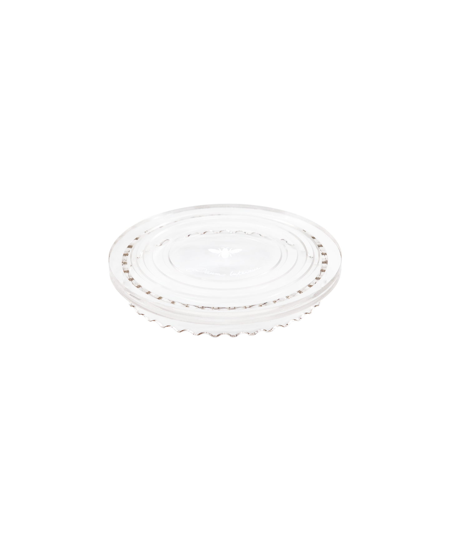 Or d'Abeille Fleur de présentation moyen modèle en ambre-rose de Daum Intérieur, bijou décoratif en forme de fleur.