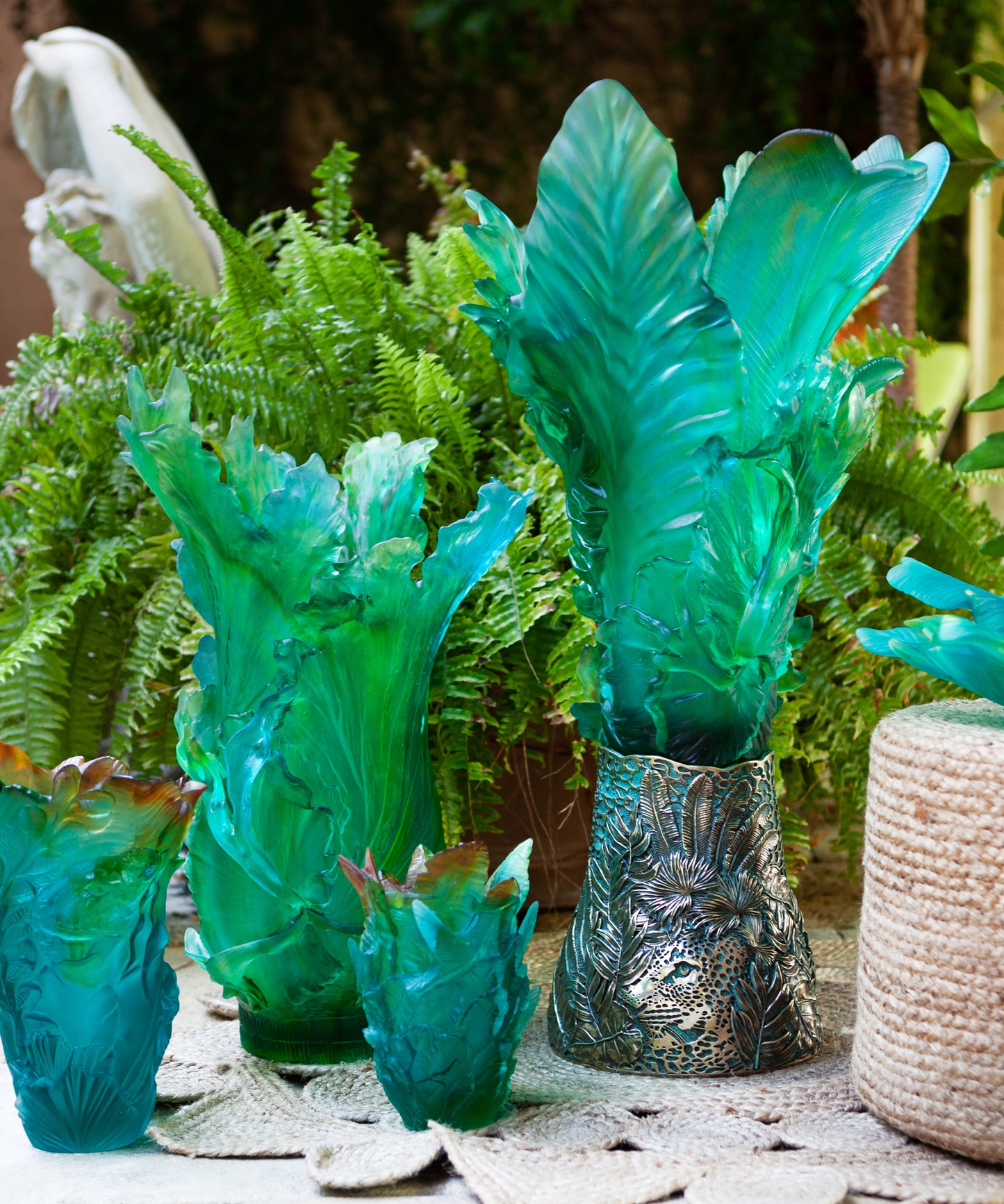 Bornéo Tropical Vase prestige de Emilio Robba 99ex - Daum