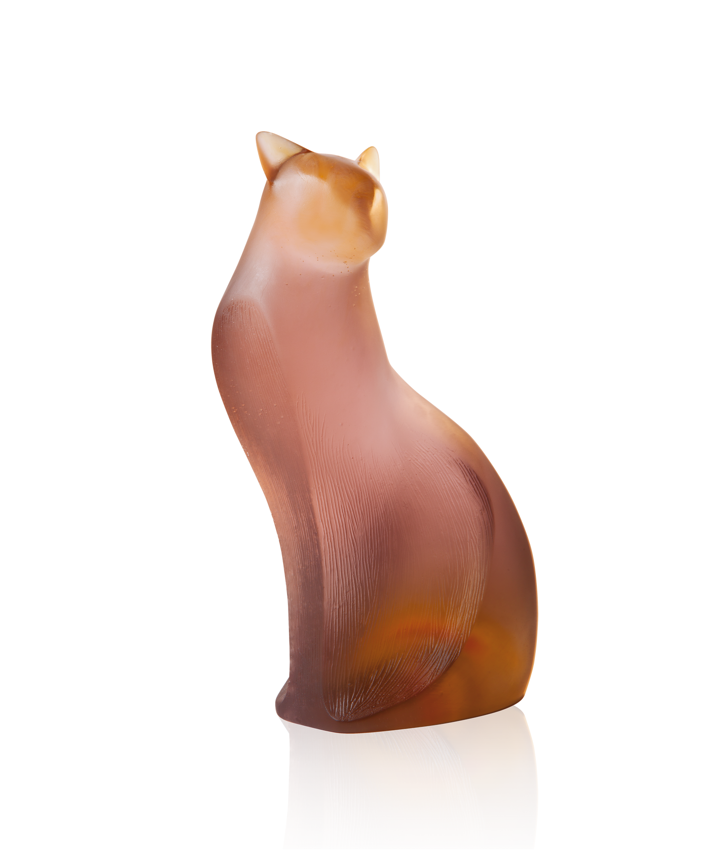 Chat assis Gris-rose de Xavier Carnoy 375ex - Daum