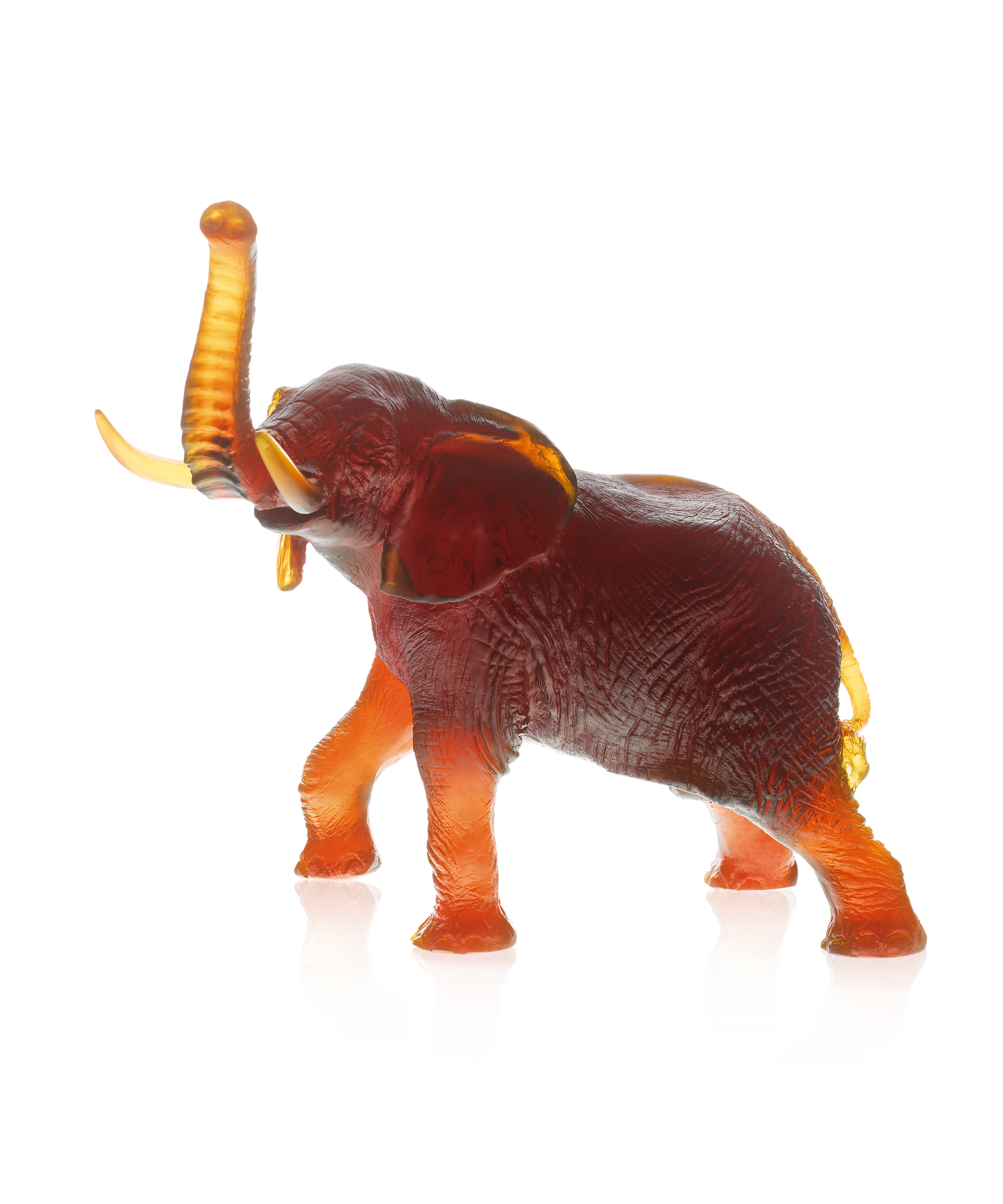 Eléphant grand modèle Ambre de Jean-François Leroy - Daum
