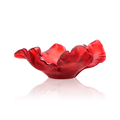 Coupe rouge Tulipe en cristal