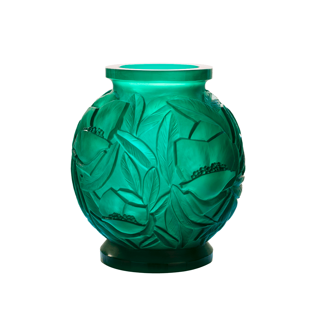 Emerald Large Vase Empreinte – Daum Site Officiel