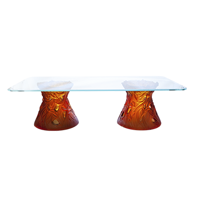Table basse grand modele ambre Vegetale – Daum Site Officiel