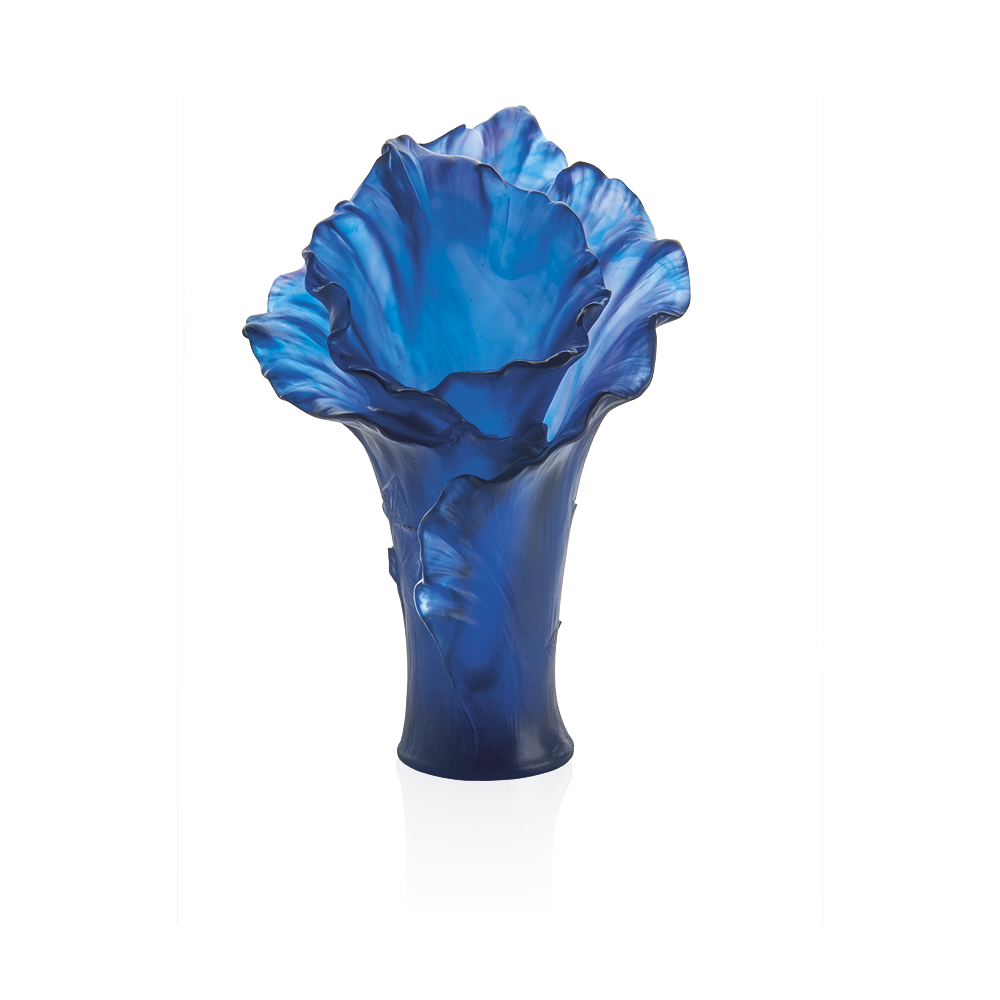 Large Vase Arum Dark Blue – Daum Site Officiel