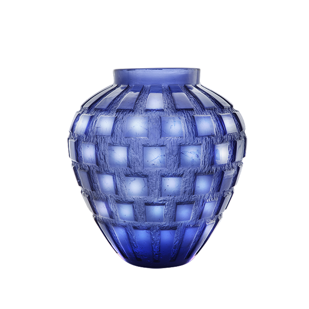 Vase Bleu Rythmes – Daum Site Officiel