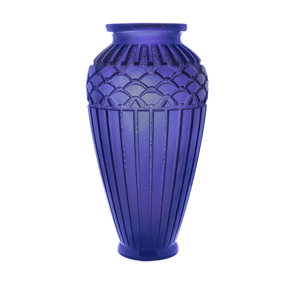 Vase Blue Large Size Rythmes – Daum Site Officiel