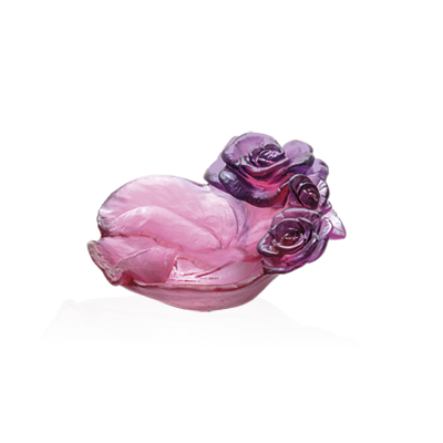 Coupelle rouge & violette Rose Passion – Daum Site Officiel