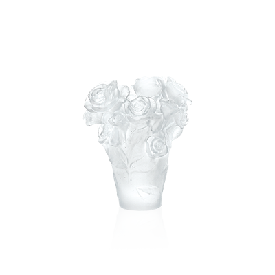 Vase blanc Rose Passion – Daum Site Officiel