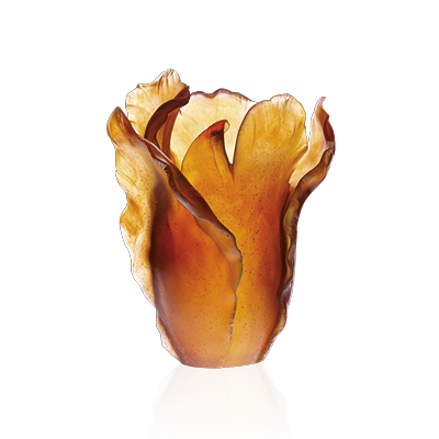 Vase Tulipe grand modele ambre – Daum Site Officiel