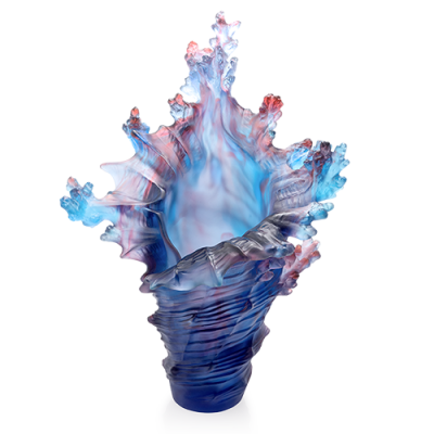 Vase Grand modele Mer de Corail en cristal