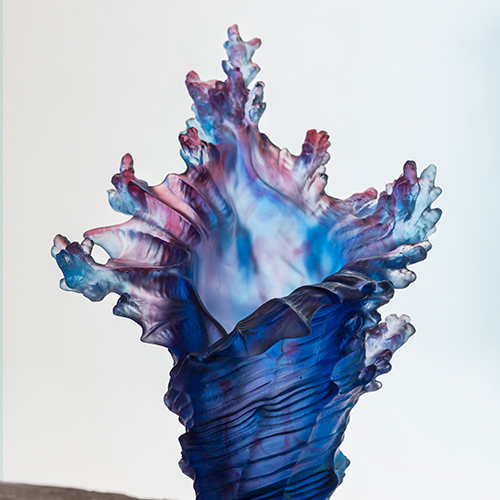 Vase Grand modele Mer de Corail en cristal