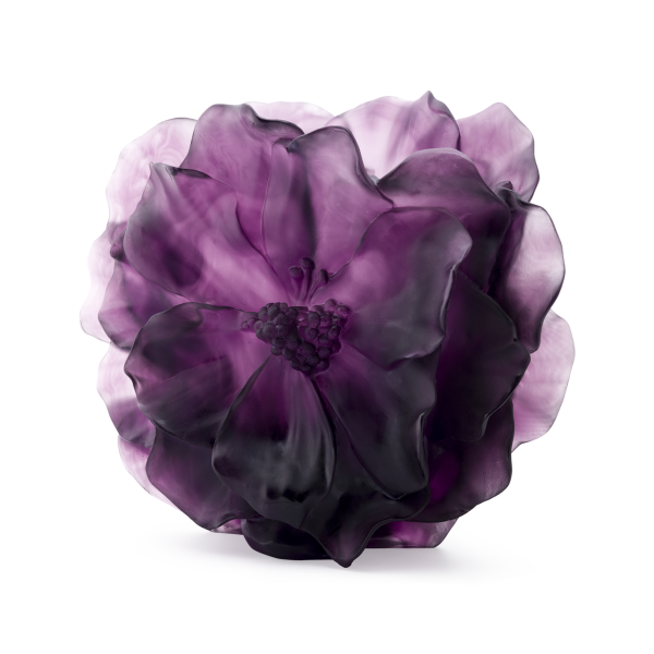 Vase GM violet Camelia en cristal