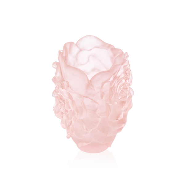 Vase PM rose Camelia en cristal