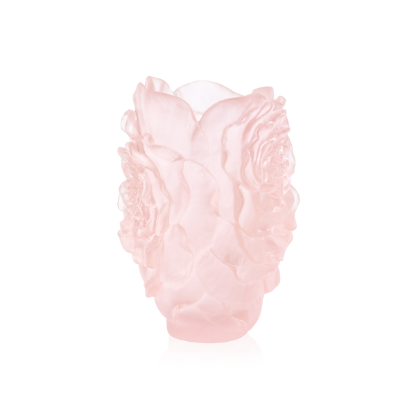 Vase PM rose Camelia en cristal