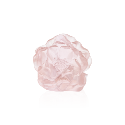 Fleur decorative rose Camelia en cristal