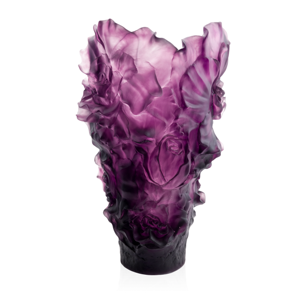 Vase Magnum Violet Camelia en cristal