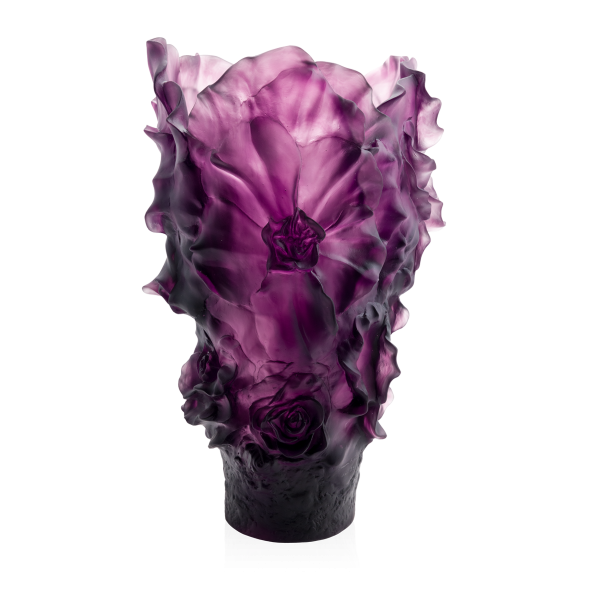 Vase Magnum Violet Camelia en cristal
