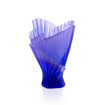 Vase Moyen Modele Plisse Croisiere en cristal