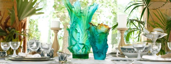 Vase Petit Modèle Voyage Tropical en cristal