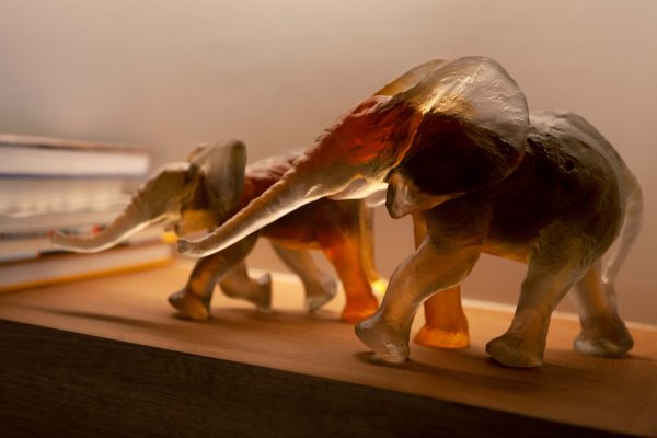 Éléphant Savana Grand Modèle en cristal