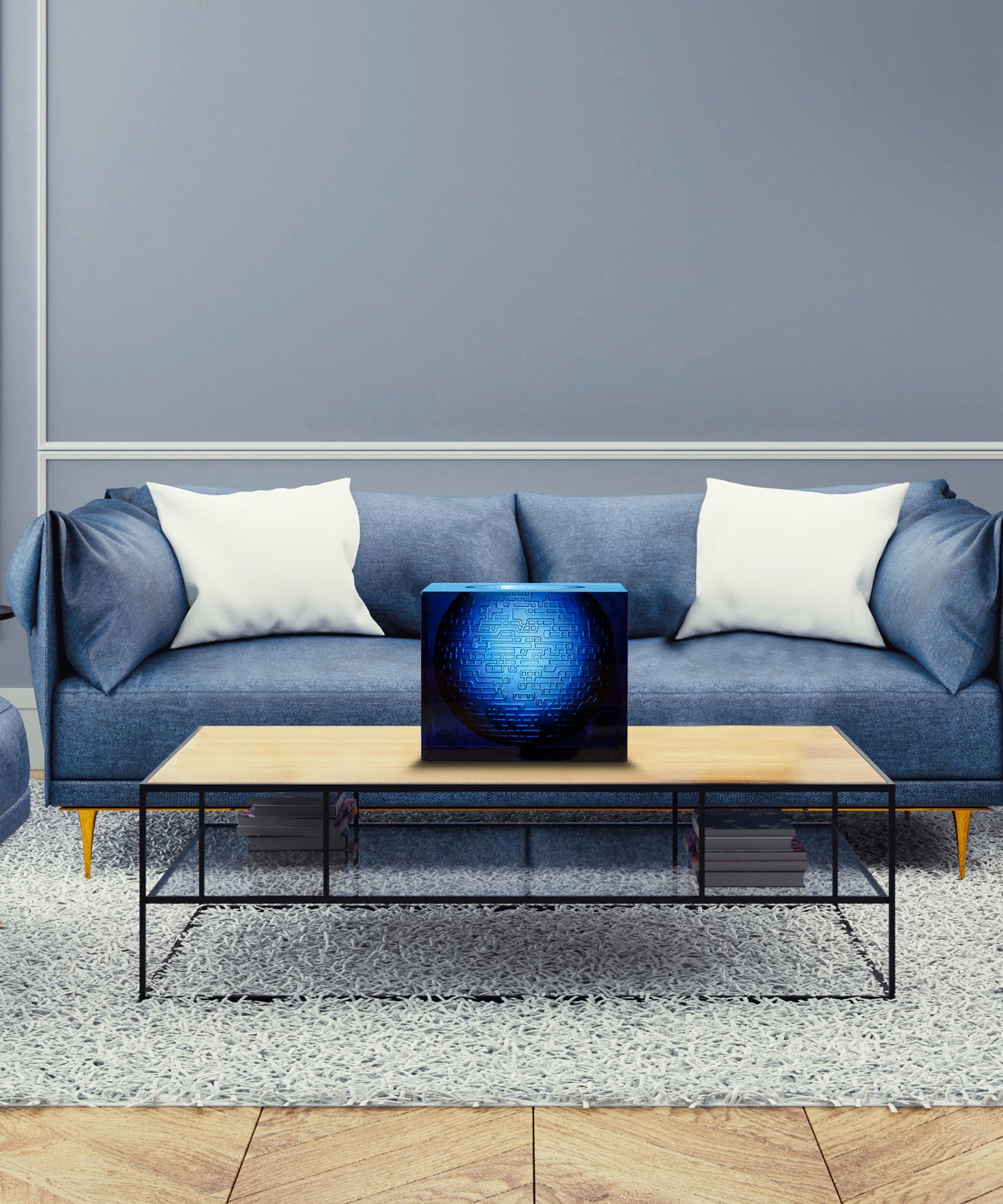 Kumara vase Blue by Jean-Marie Massaud 25ex