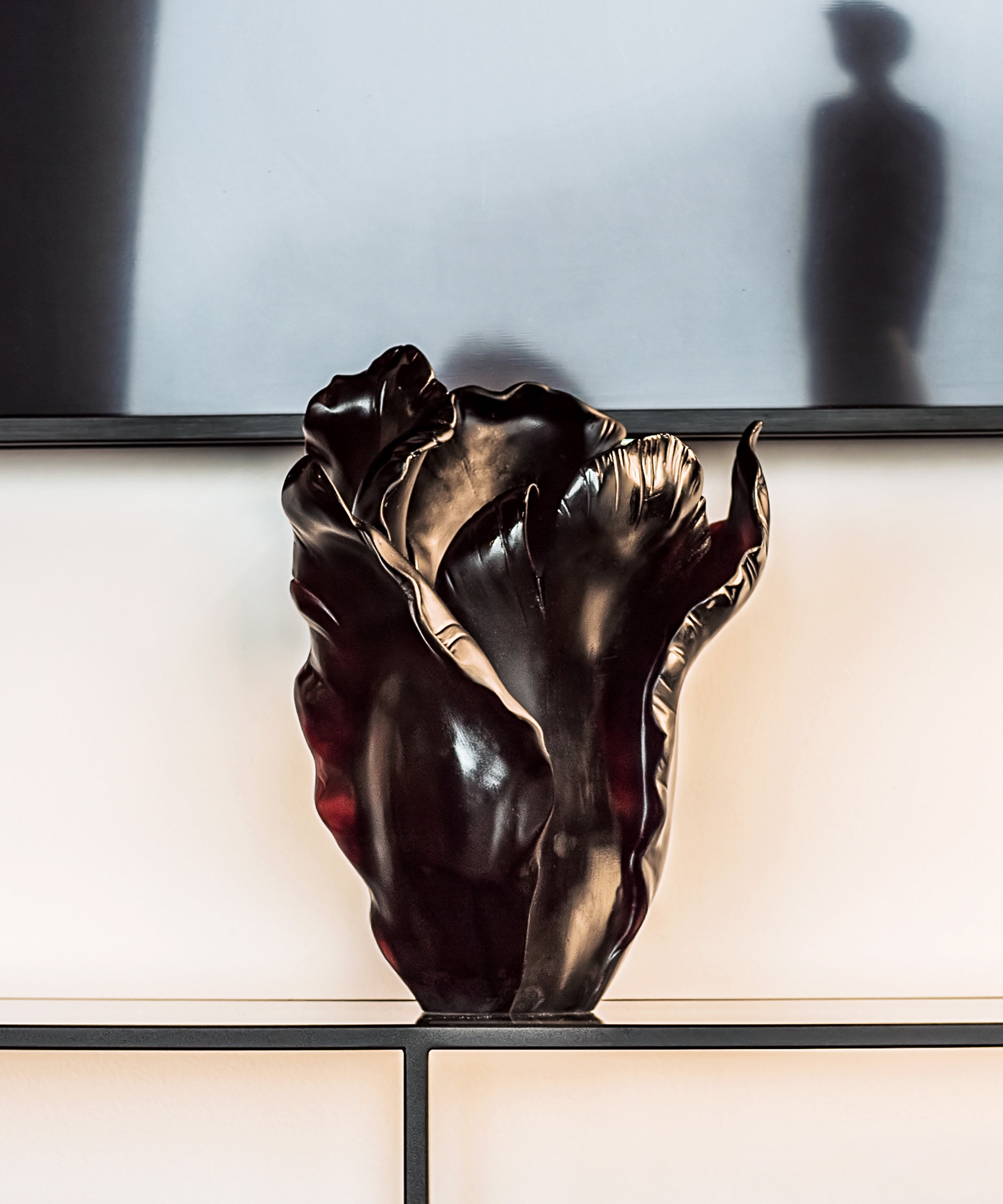 Tulipe Vase grand modèle Noir