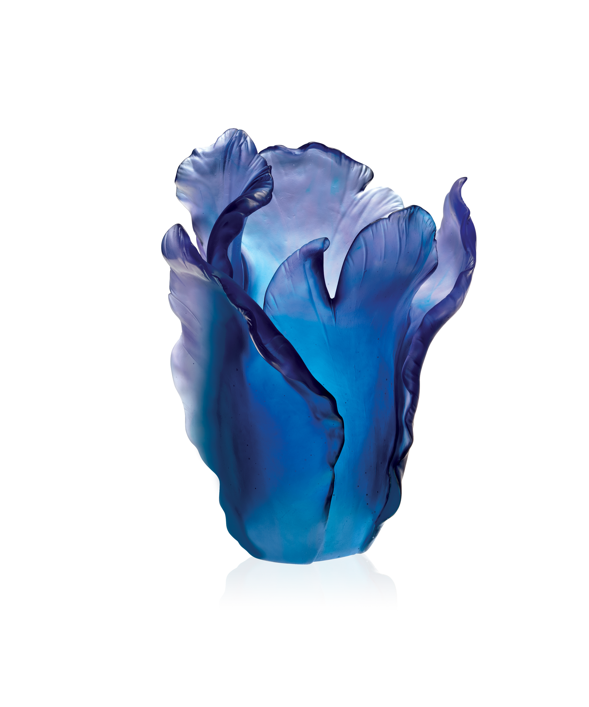 Tulipe Large vase Blue – Daum