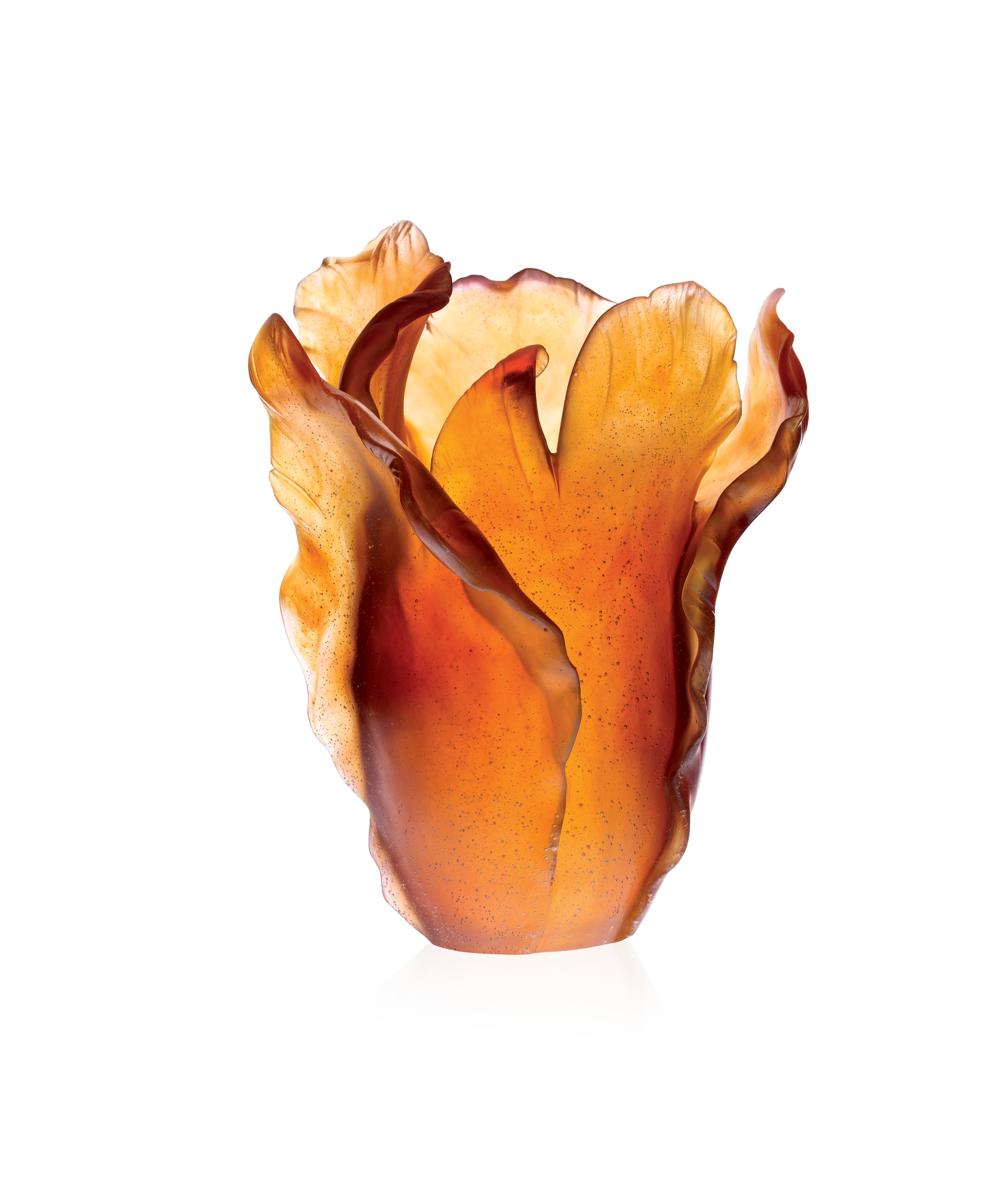 Tulipe Large vase Amber