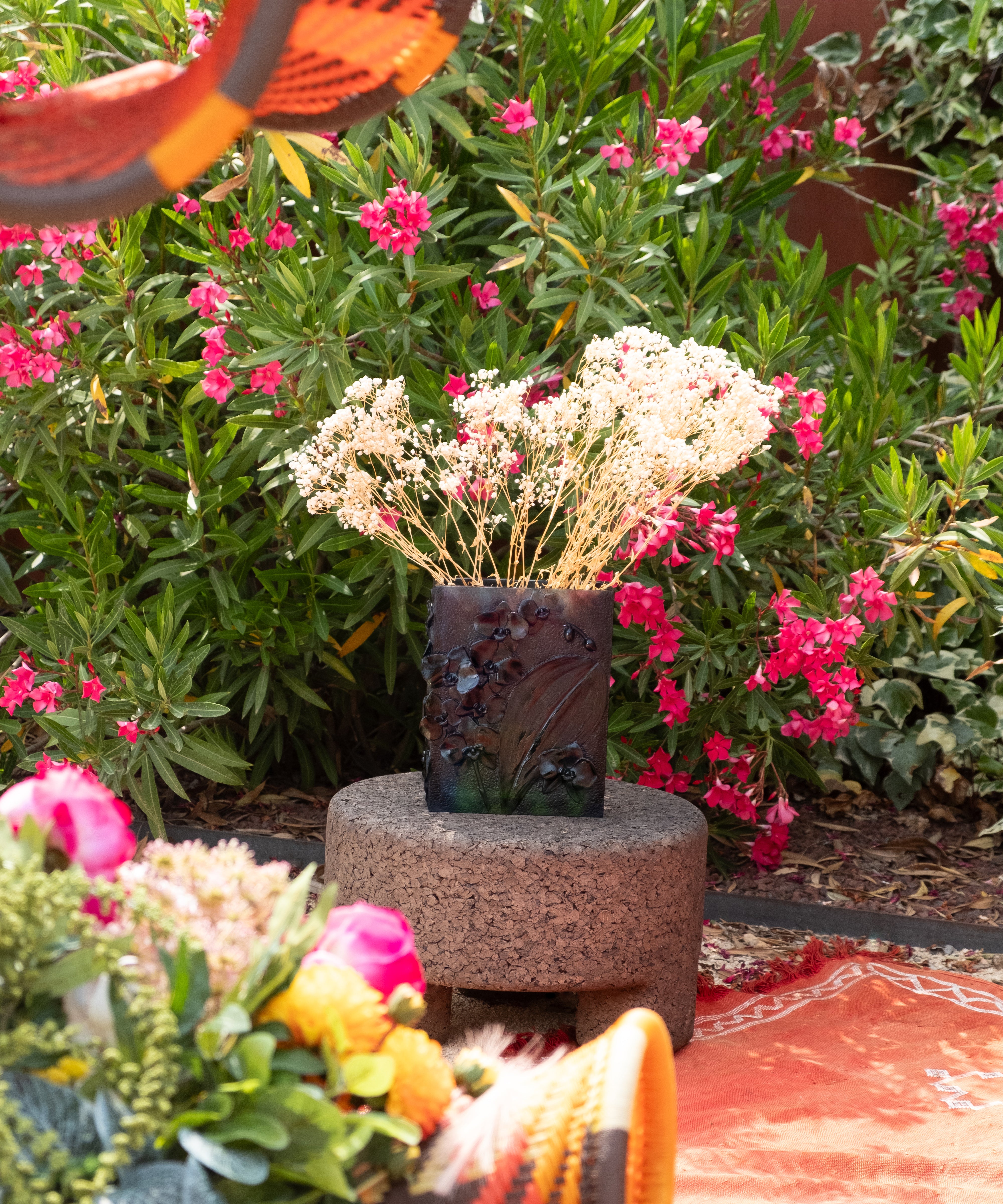 Orchidée Vase Bleu nuit