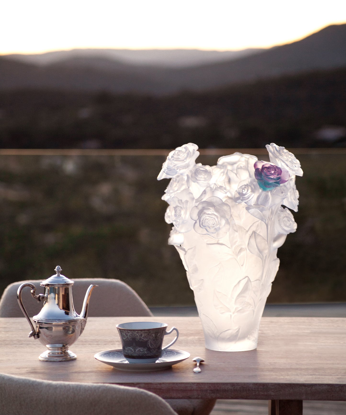 Rose Passion Vase magnum Blanc, fleur verte et rose 50ex