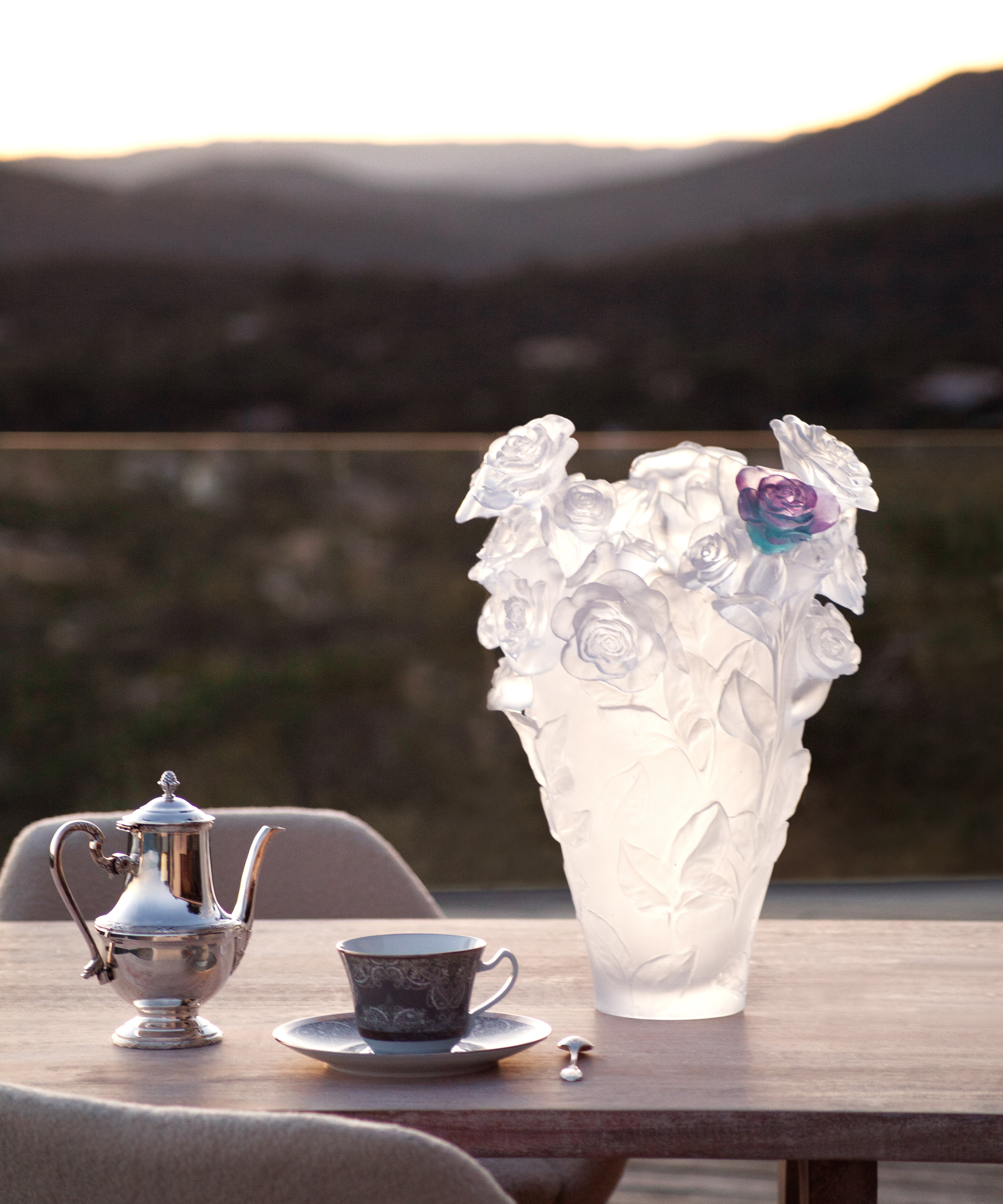 Rose Passion Vase magnum Blanc, fleur verte et rose 50ex