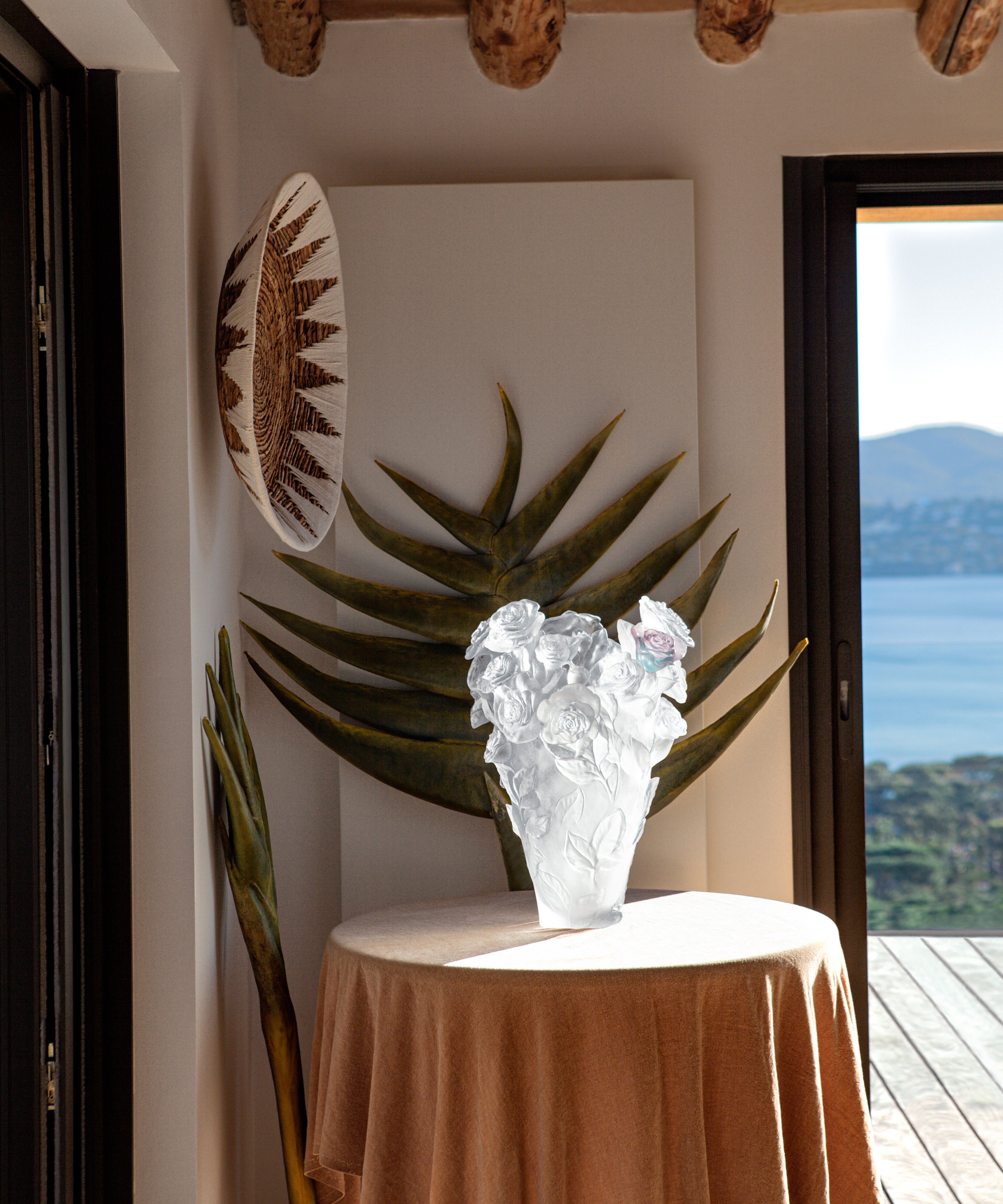 Rose Passion Vase magnum Blanc, fleur verte et rose 50ex