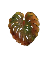 Monstera Small wall leaf - long fixing Amber by Emilio Robba