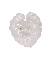 Monstera Small wall leaf - short fixing White by Emilio Robba