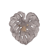 Monstera Small wall leaf - short fixing Grey by Emilio Robba