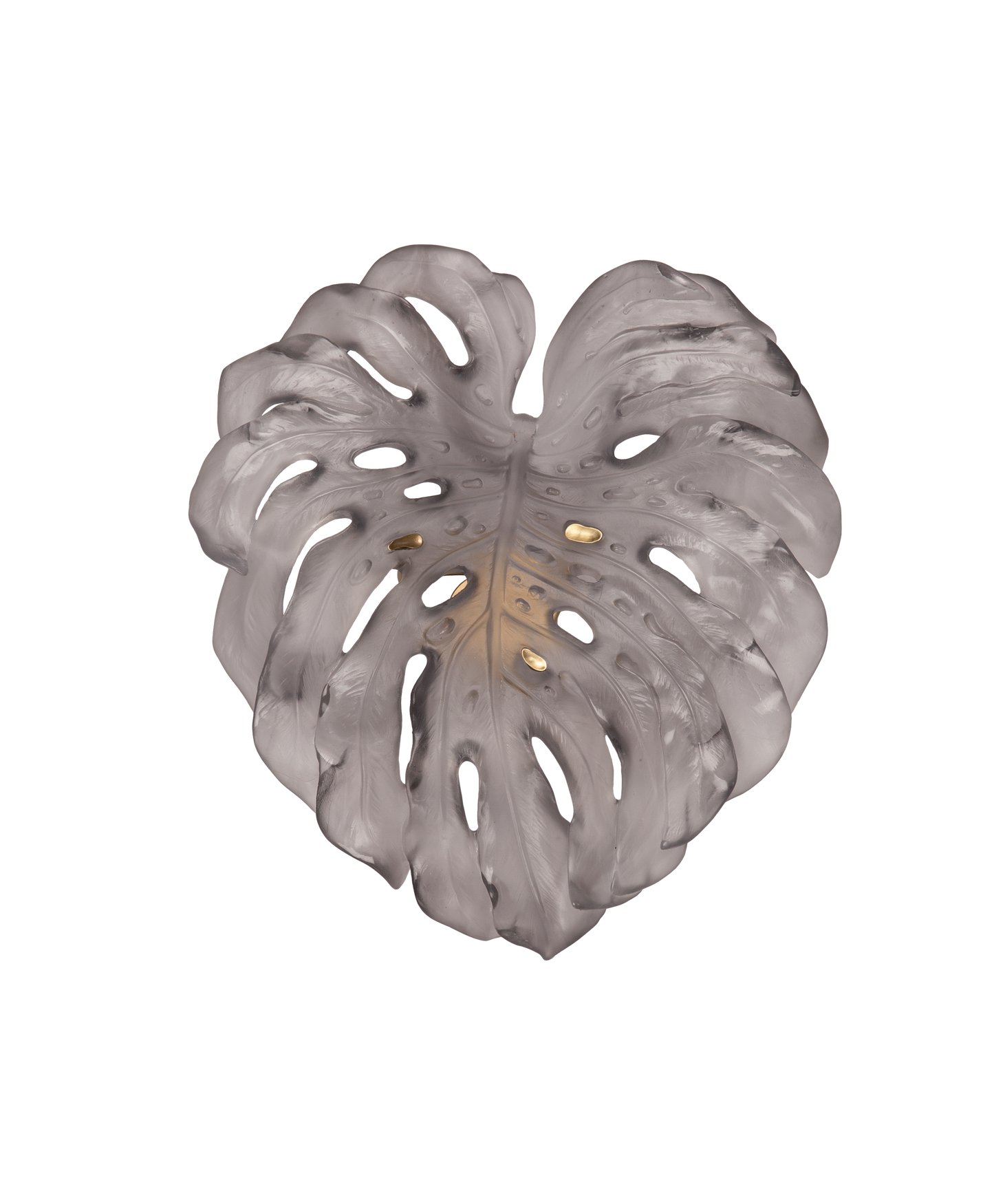 Monstera Feuille murale petit modèle - fixation longue Grise de Emilio Robba