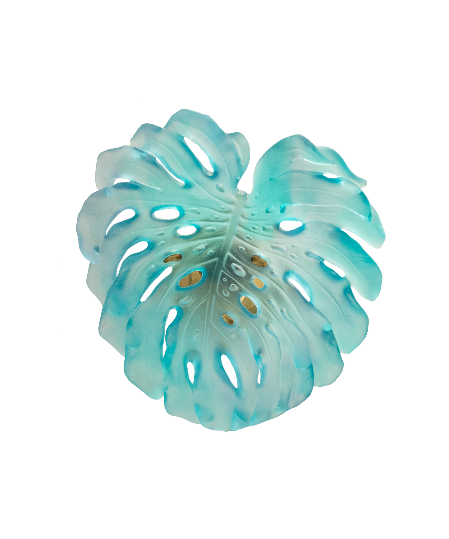 Monstera Feuille murale petit modèle Turquoise de Emilio Robba