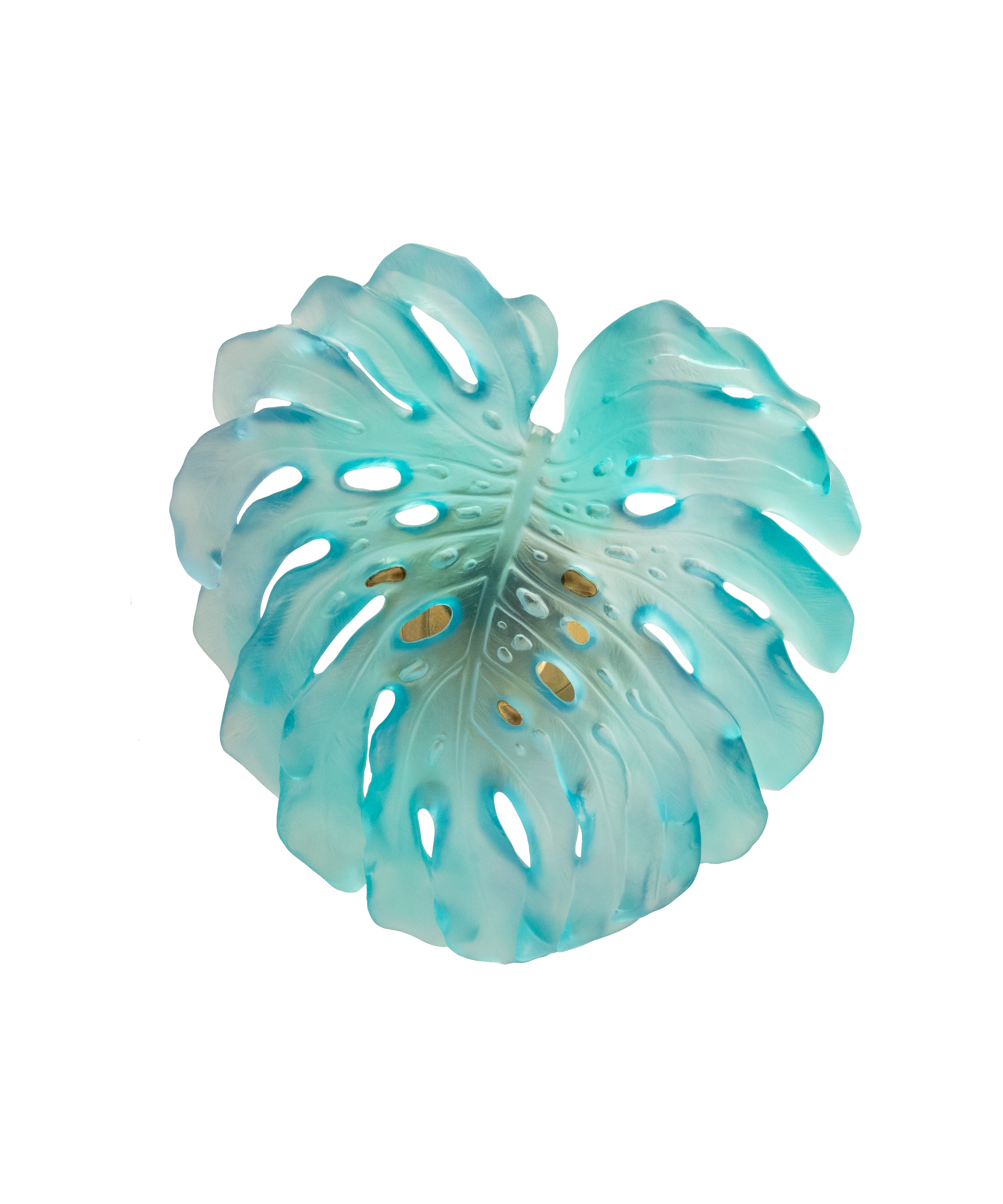 Monstera Feuille murale petit modèle Turquoise de Emilio Robba