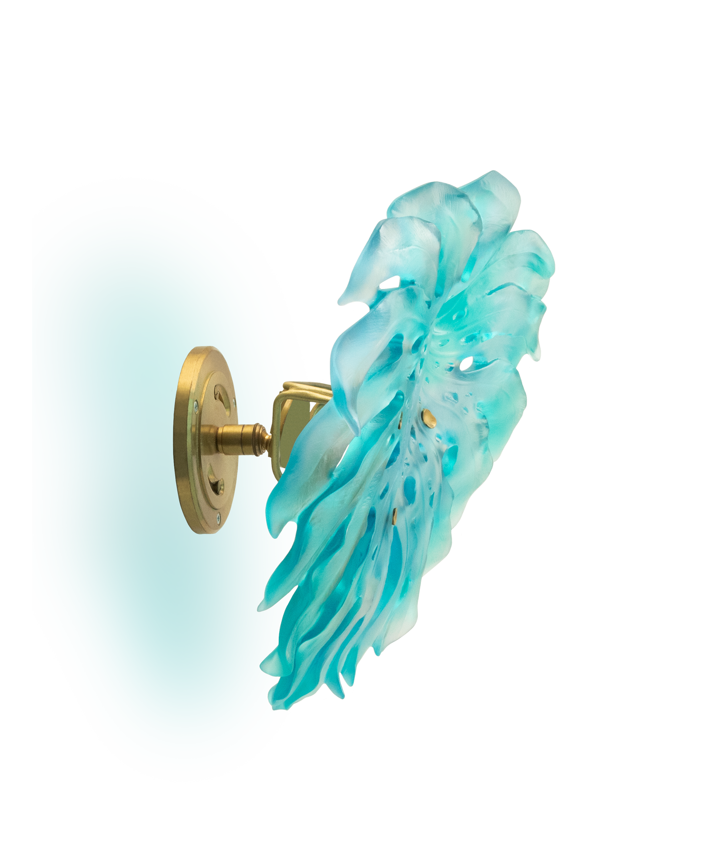 Monstera Feuille murale petit modèle Turquoise de Emilio Robba