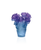 Rose Passion Vase petit modèle Bleu et mauve