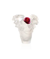 Rose Passion Vase petit modèle Blanc, fleur rouge
