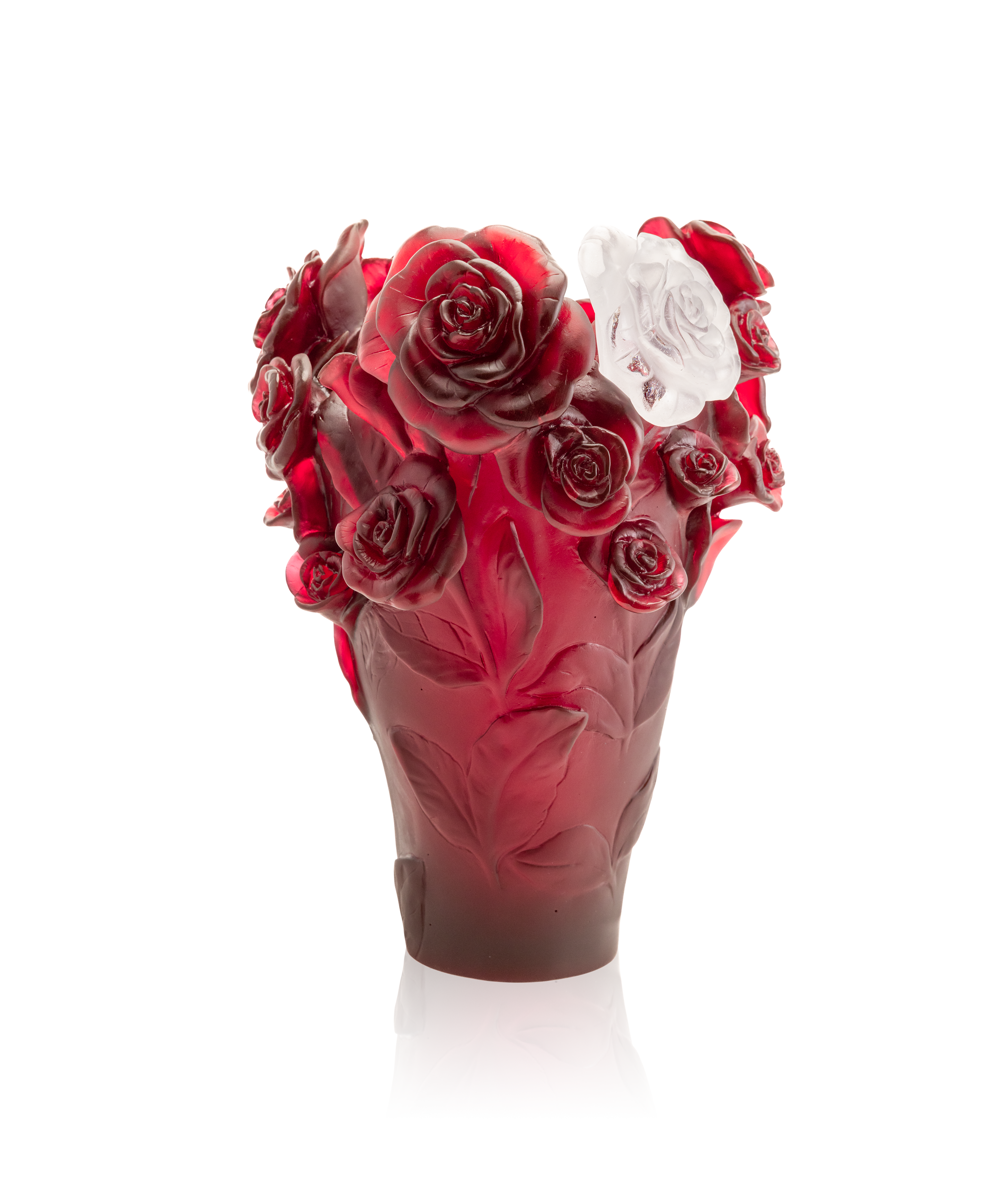 Rose Passion Vase Rouge, fleur blanche 375ex