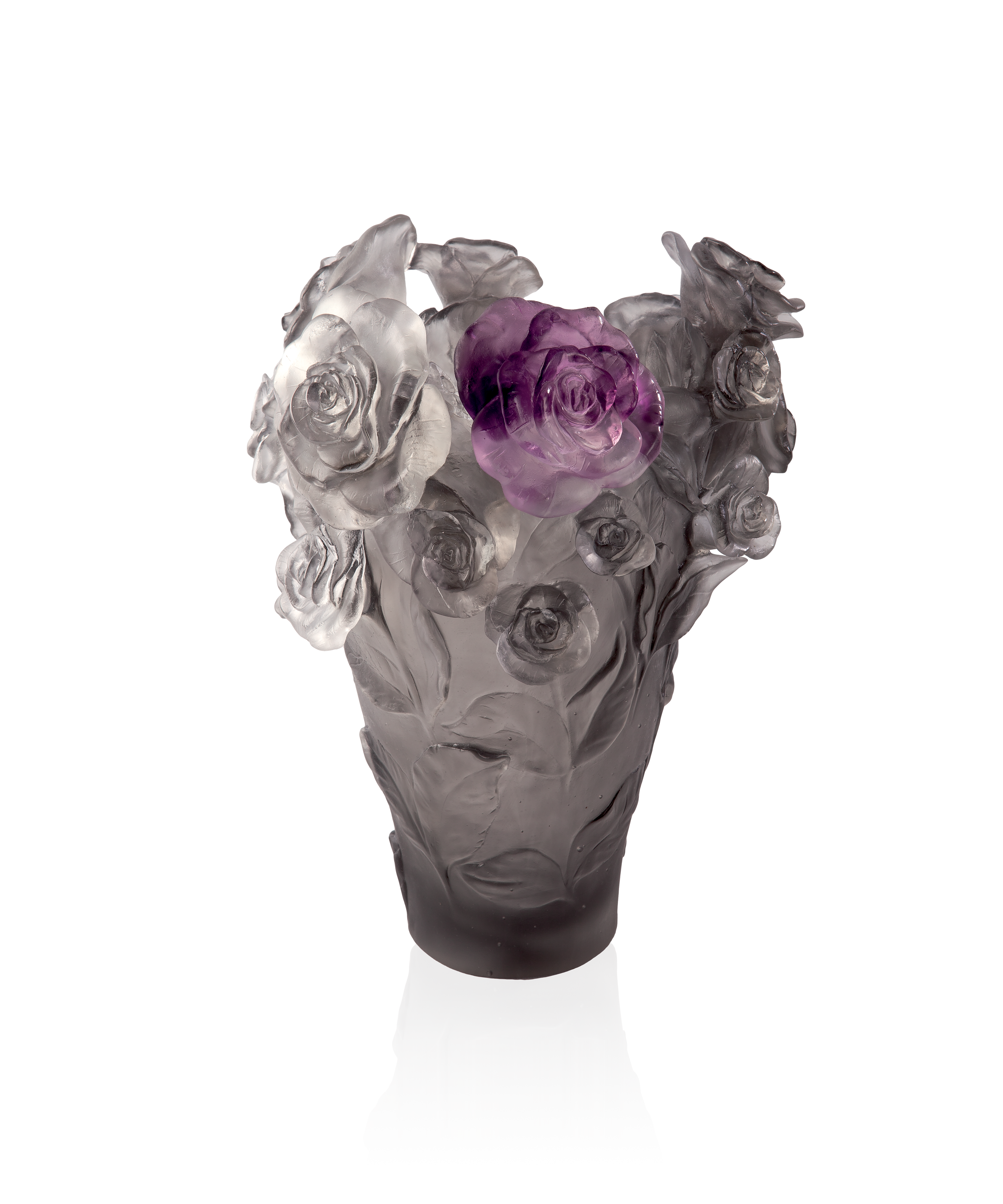 Rose Passion Vase Gris, fleur violette 500ex