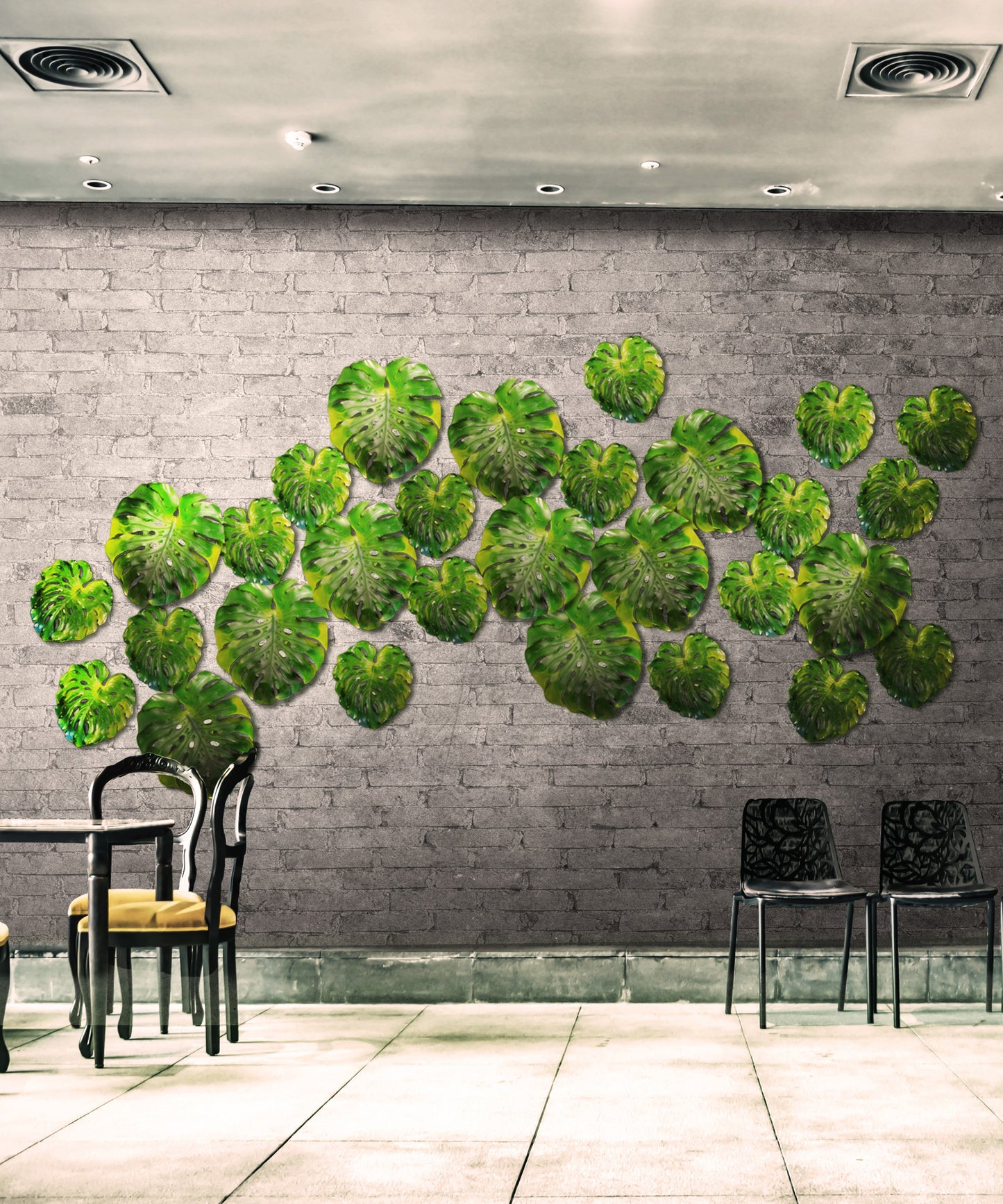 Monstera Small wall lamp Green by Emilio Robba