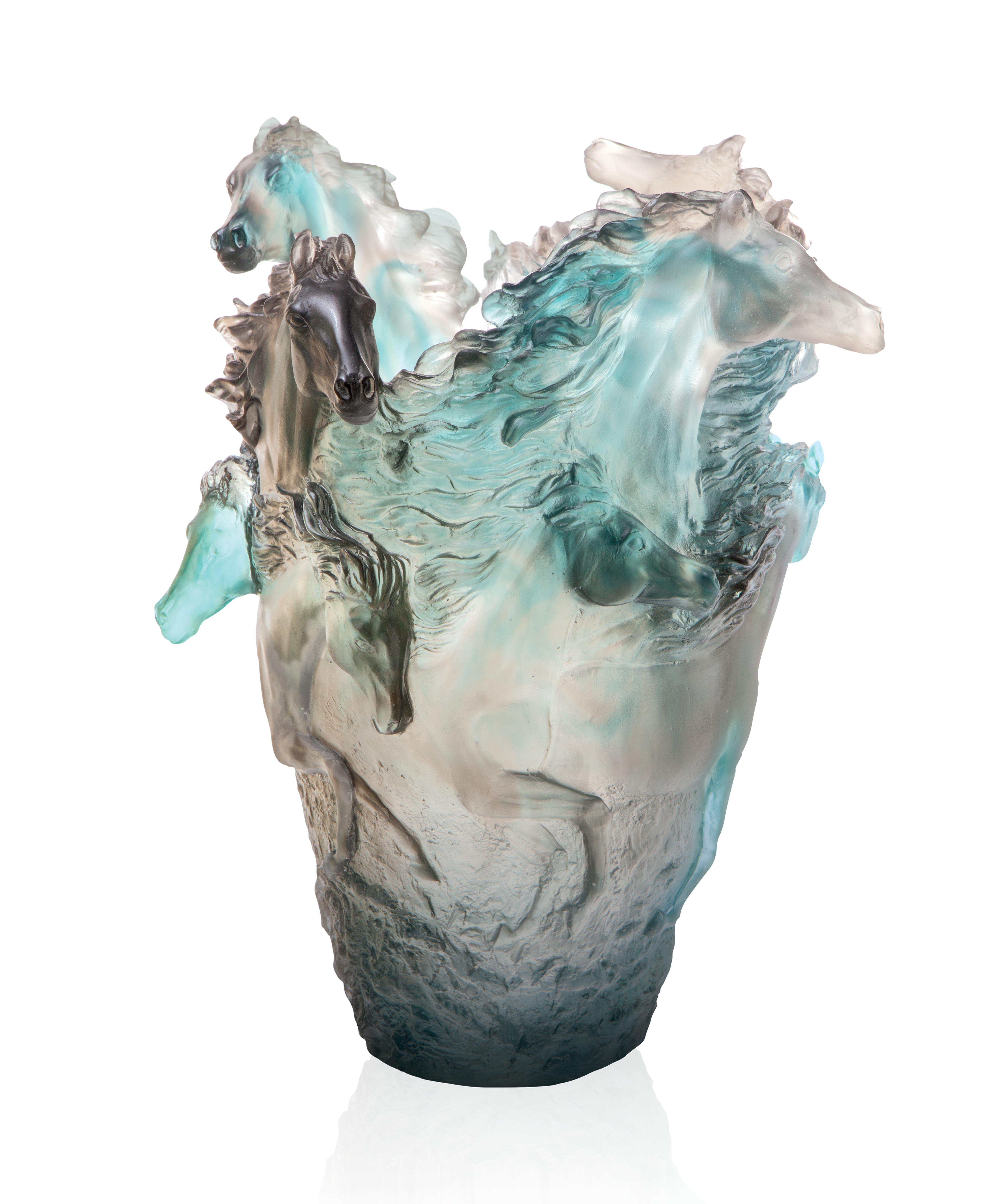 Cavalcade Vase grand modèle Bleu-gris 500ex