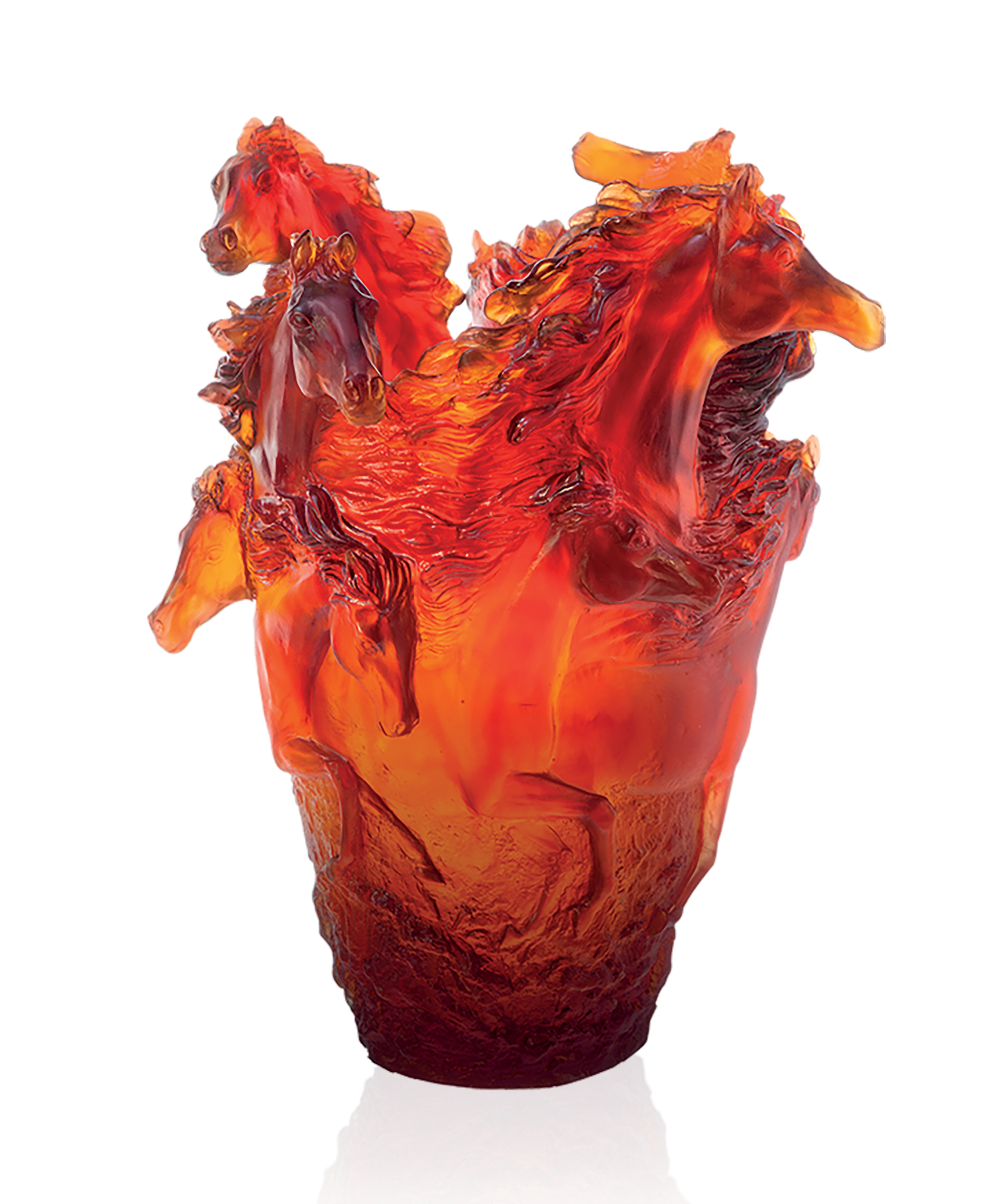 Cavalcade Vase grand modèle Ambre 500ex