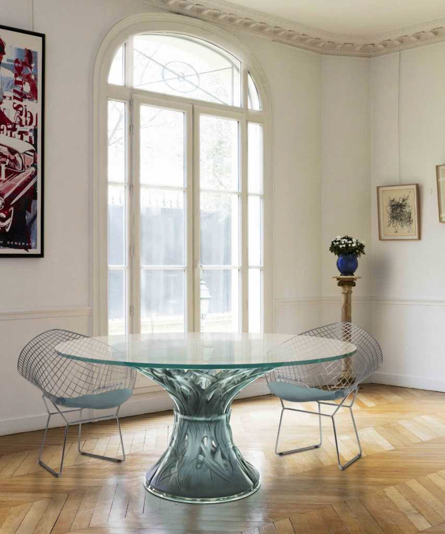 Végétale 6-piece table Blue-grey