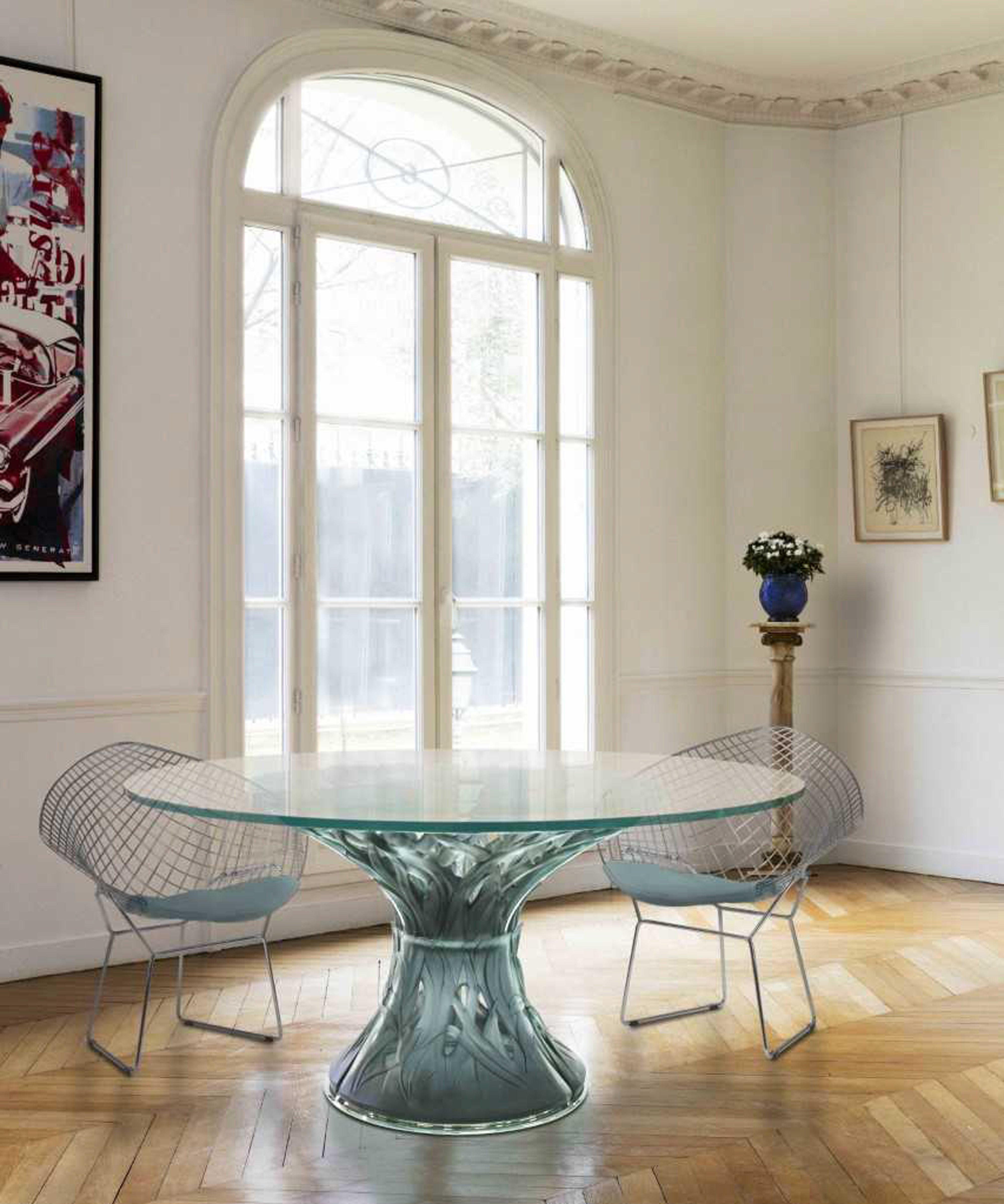 Végétale Table 6 éléments Bleu-gris